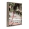 Stupell Industries Palm Tree Shadow on Sand Framed Floater Canvas Wall Art Design by Danita Delimont